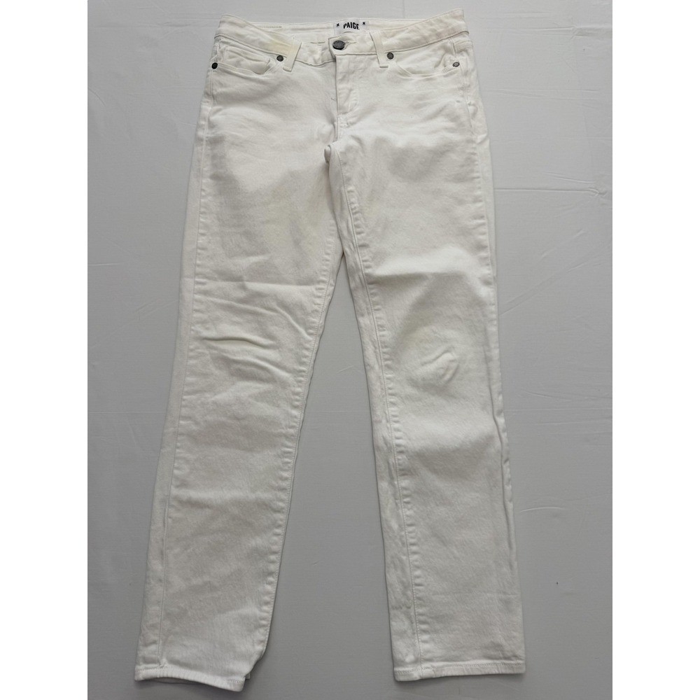 Paige Kylie Crop Jeans‎ Womens 27 White Light Wash Mid Rise Slim 27x27 Denim
